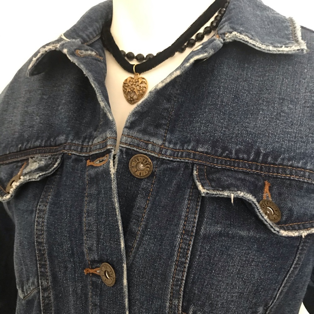 Free People Oversized Distressed Denim Jacket - Picture 4 of 16